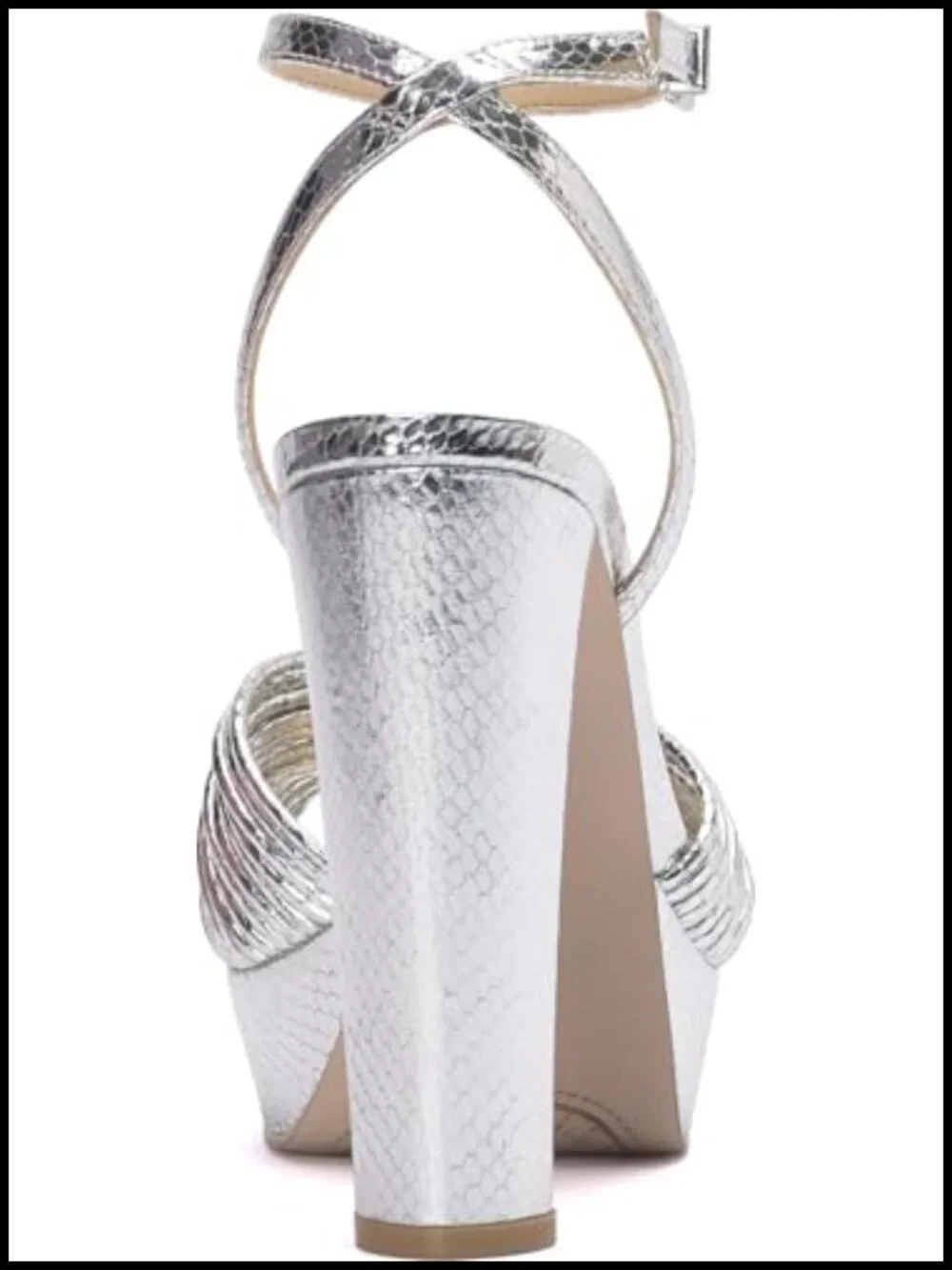 Platform Heels with Ankle Strap, 4.9